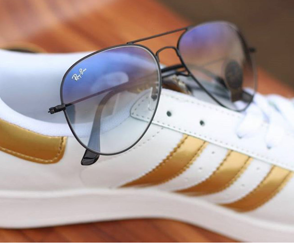 New Arrival Blue Shade & Black 3026 Oval Master Pcs Sunglasses For Men.