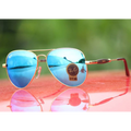 New Stylish New Oval Shape Aqua Blue & Gold 3517 Sunglasses For Men.