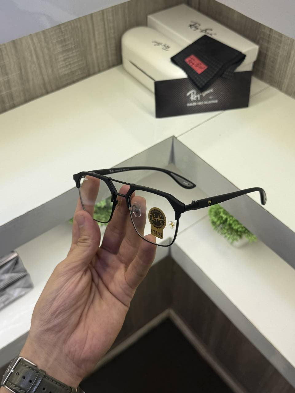 Ray Ban Black Clear Sunglass For Daily Causal Evergreen UV Protected For Unisex (Copy)