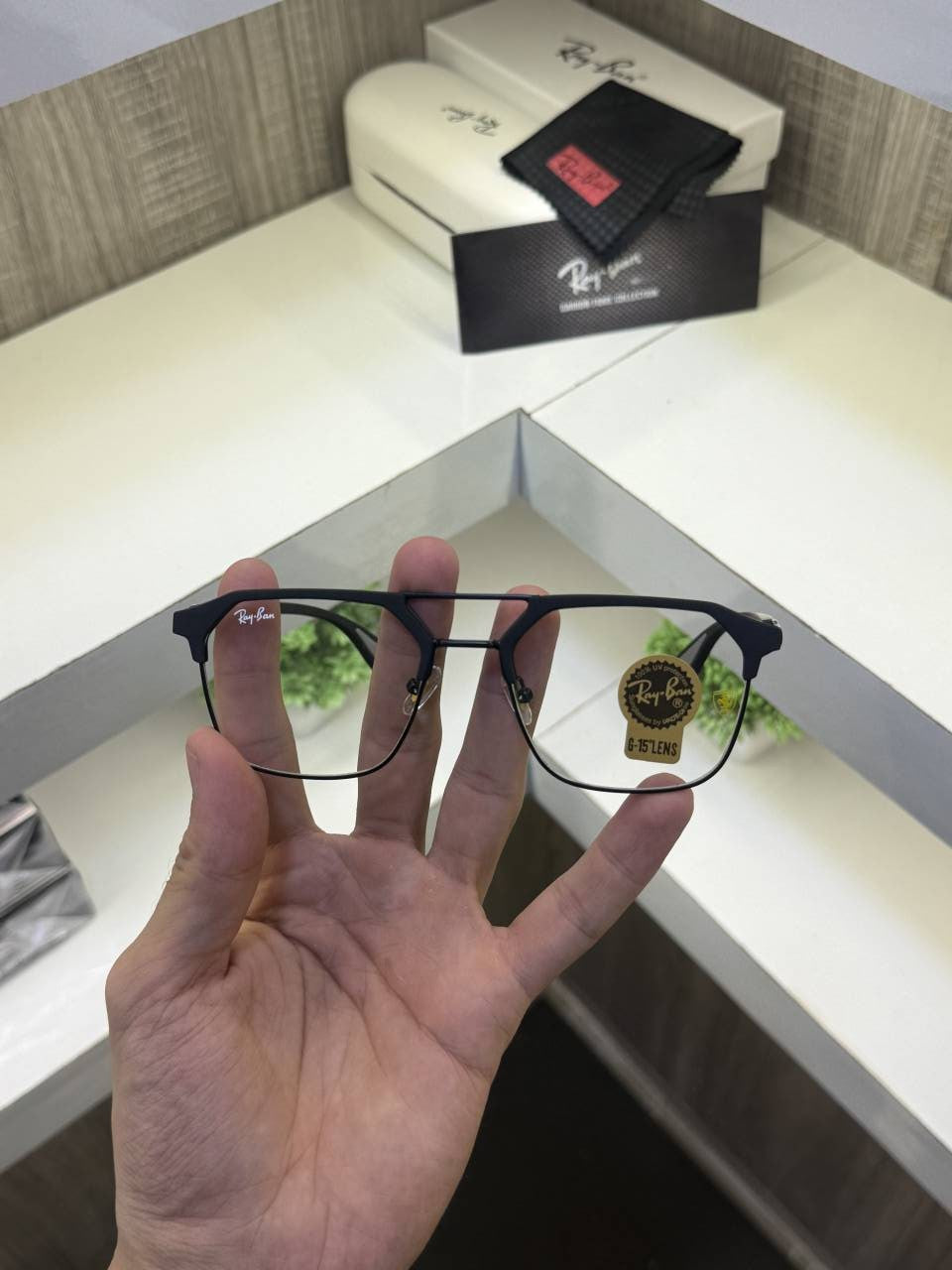 Ray Ban Black Clear Sunglass For Daily Causal Evergreen UV Protected For Unisex (Copy)