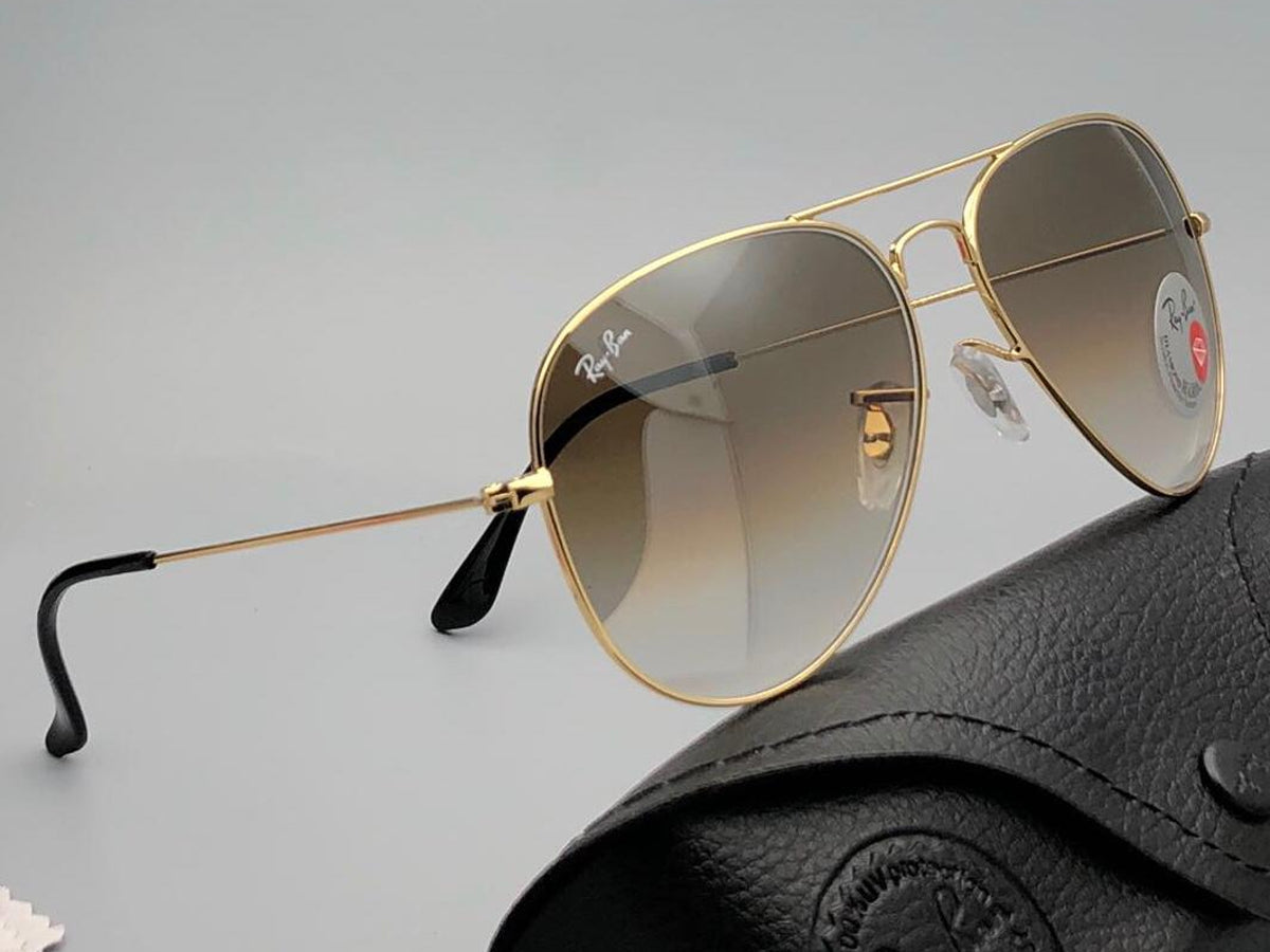 New Stylish Brown Shade & Golden 3026 Wayfarer Master Pcs Sunglass For Unisex