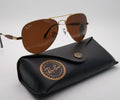 New Stylish Brown & Gold 1208 Wayfarer Master Pcs Sunglass For Unisex