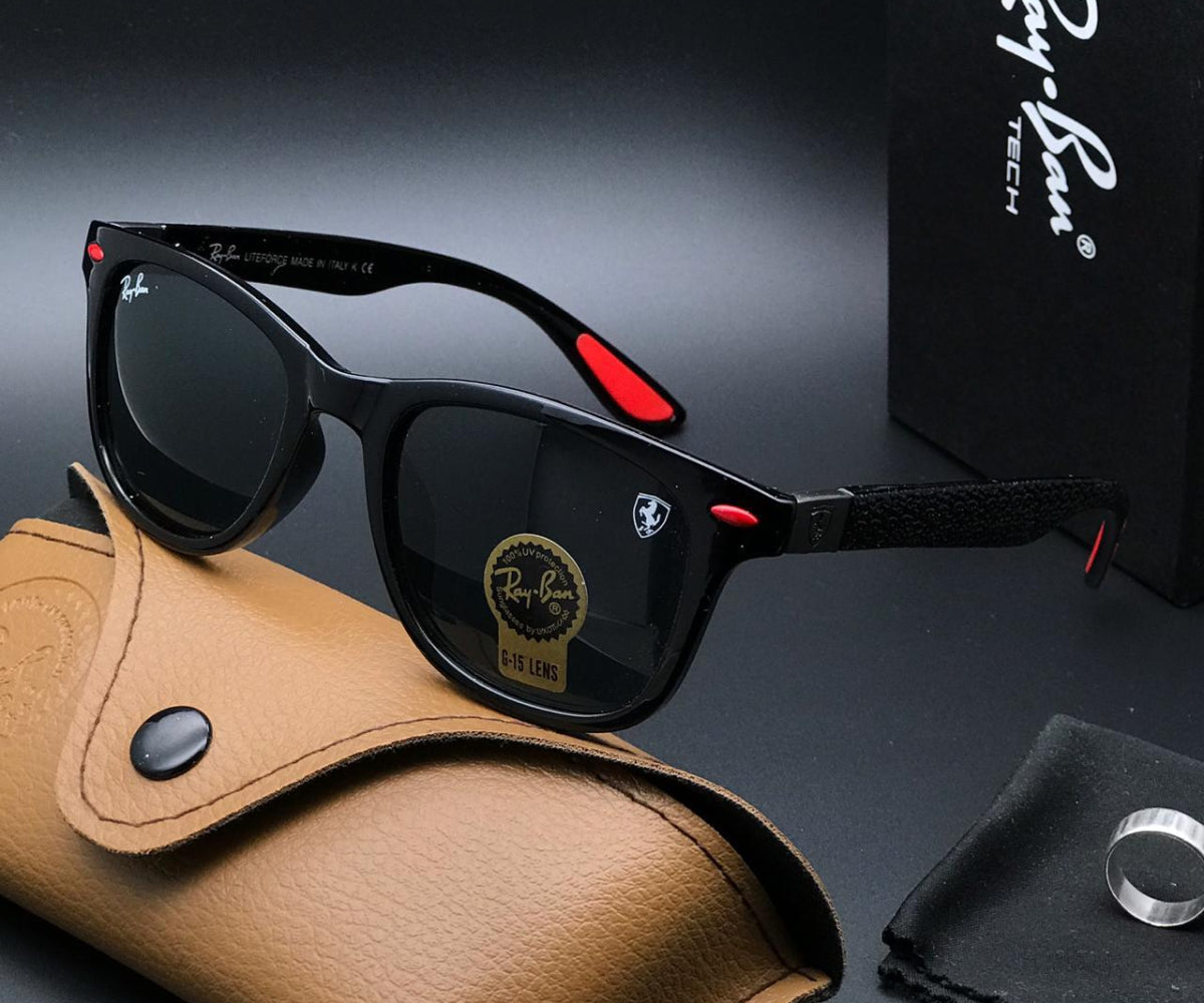 New Stylish Black & Black 4195 Square Master Pcs Sunglass For Unisex