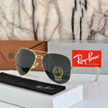 New Stylish Aviator 3026 Black and Gold Sunglasses for men and women.