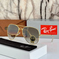 New Stylish  Aviator 3026 Brown Shade and Gold Sunglasses for men and women.