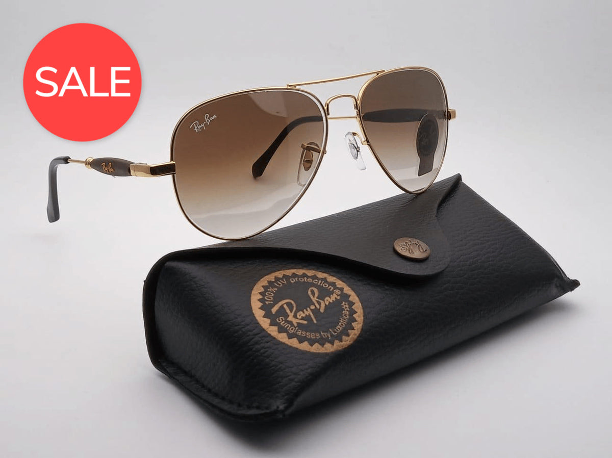 New Stylish New Oval Shape Brown Shade & Gold 3517 Sunglasses For Men.