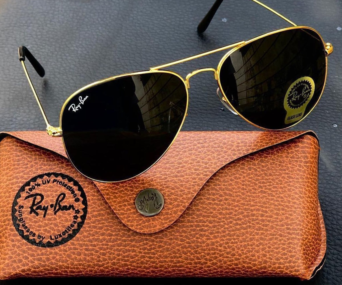 New Design Oval  Black & Gold 3026 Master Pcs Sunglasses For Men.