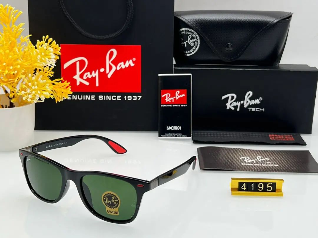 New Stylish Square Green & Black 4195 Sunglasses.