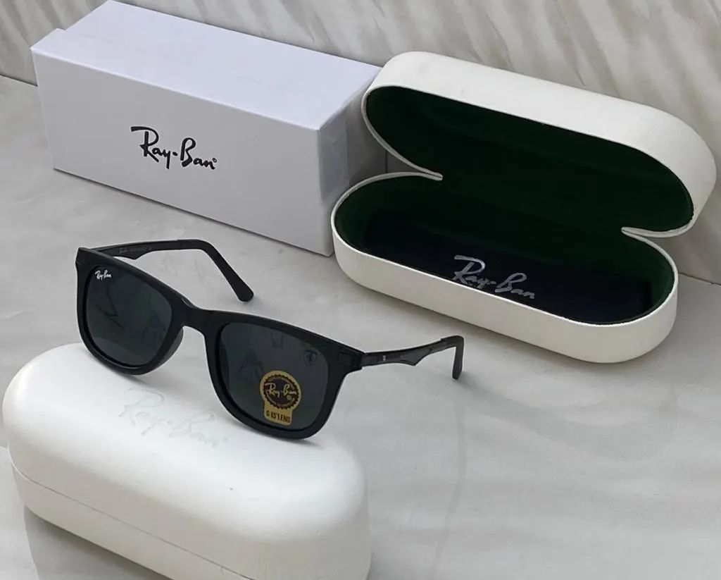 New Stylish Aviator Squarer 4287 Black & Black Fancy Model Sunglasses For Men and Women.