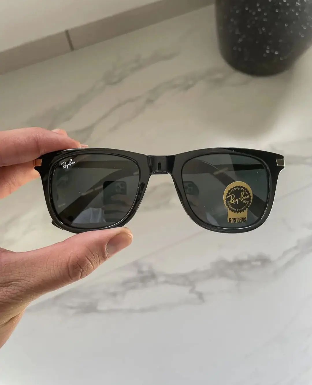 New Stylish Aviator Squarer 4287 Black & Black Fancy Model Sunglasses For Men and Women.